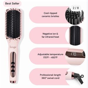 L’Ange ceramic straightening  brush NIB